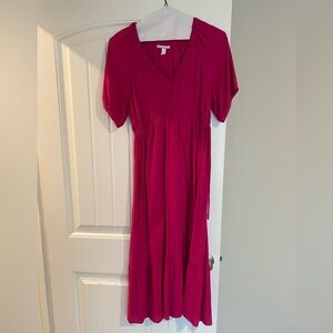 Ingrid and Isabelle Maternity pink dress